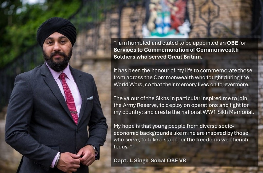 For Services to Commemoration of Commonwealth Soldiers who served Great&nbsp;Britain