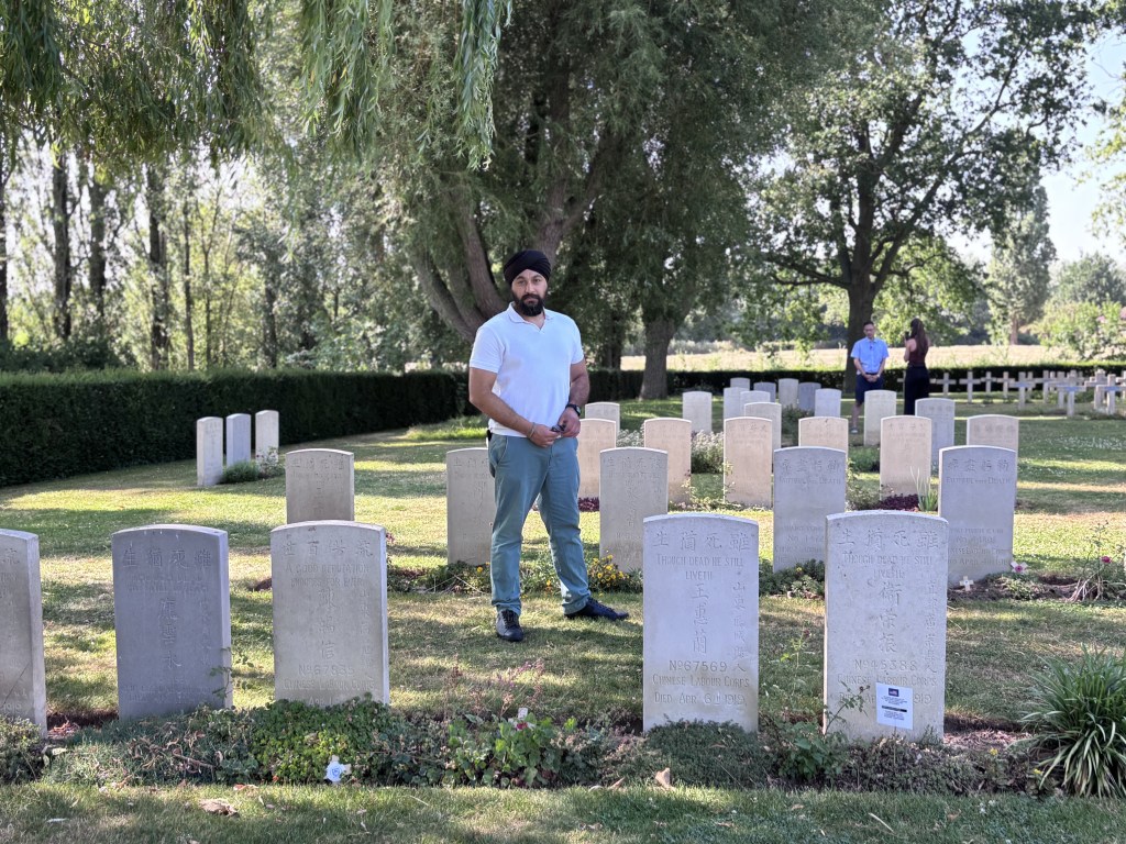 Jay at the Lijssenthoek Military Cemetery
Credit: Manpreet Kaur Maycock