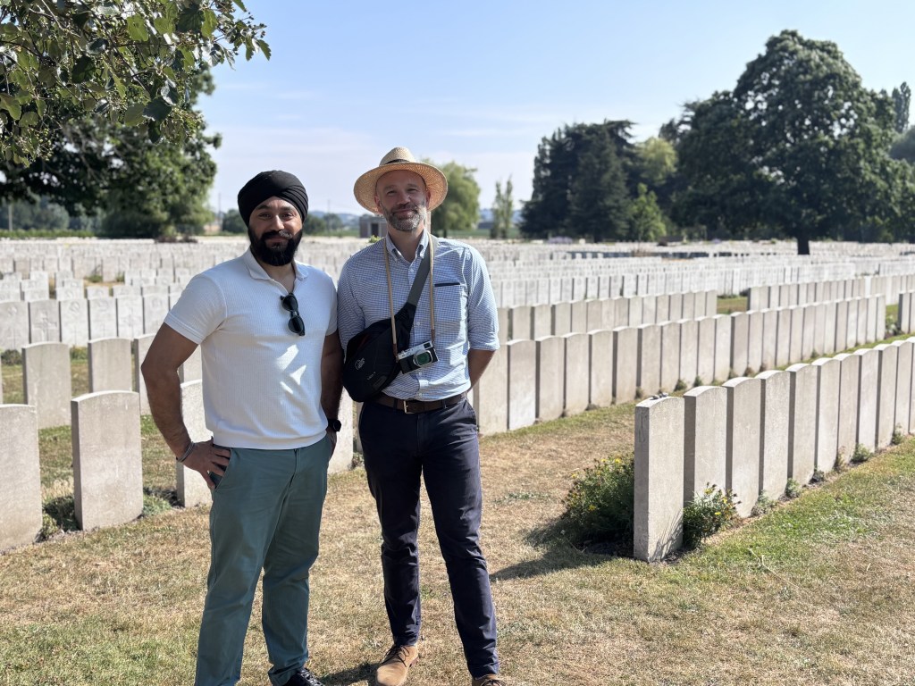 Jay and Dr George Hay from the Commonwealth War Graves Foundation
Credit: Manpreet Kaur Maycock